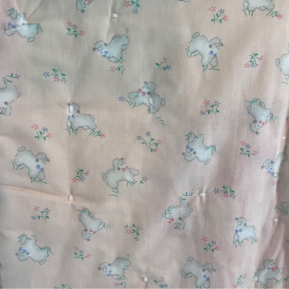 Vintage Baby Quilt - Safari Animals Giraffe Elephant Lion Tiger - Light Blanket - Picture 9 of 10